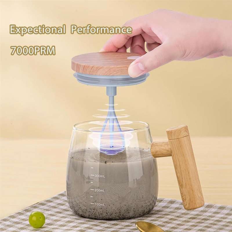Self Stirring Mug, Electric High Speed Mixing Cup, Self Stirring Coffee Mug, Glass Automatic Stirrin