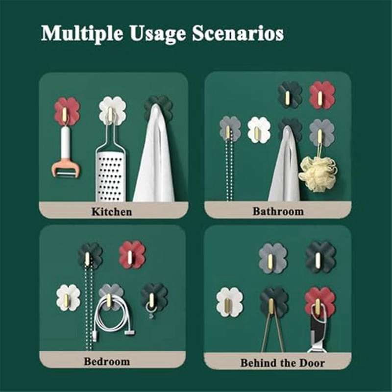 Self Adhesive Hooks for Wall No Damage Heavy Duty Bag Hanger Decorative Purse Holder Sticky Wall Ho