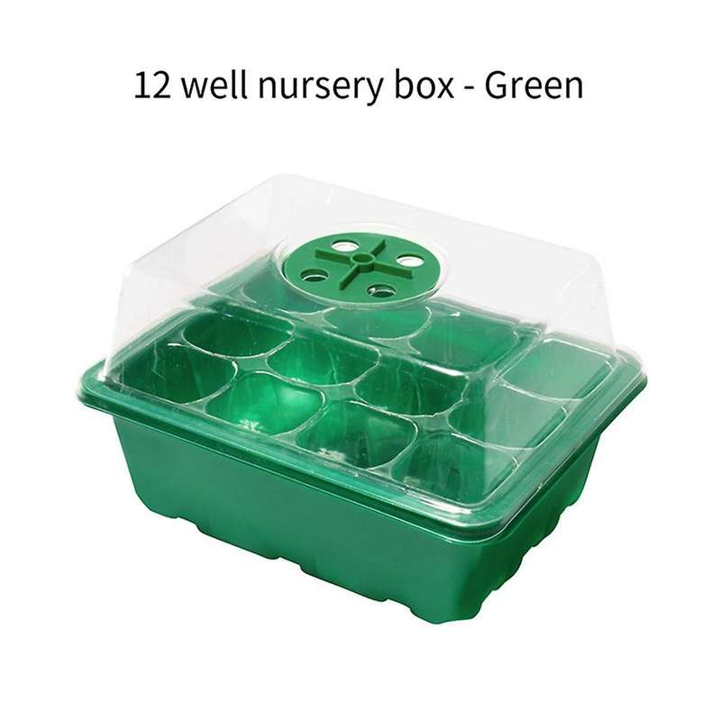 Seedling Tray, Cell Humidity Adjustable Seed Starting Kit with Dome and Base, Greenhouse Germination