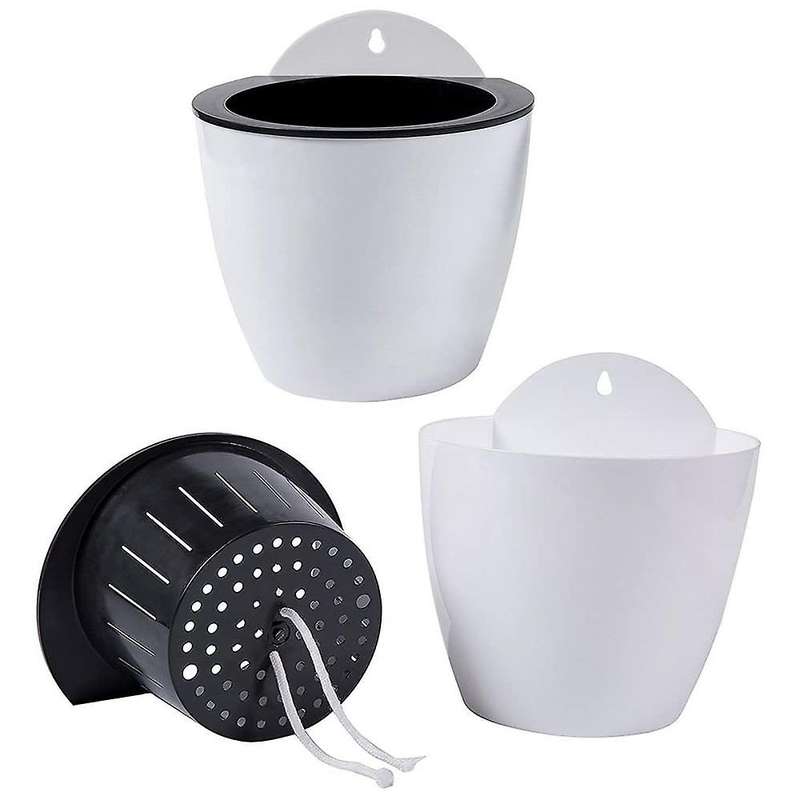 Self Watering Hanging 7 Pack for Plants Flowers Indoor Outdoor Window Wall Large 7 Inch Plant Pots w