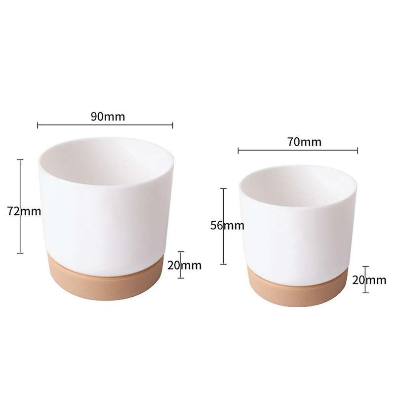 Self Watering Plant Pot Double Layer Plant Flowerpot Gardening Flower Pots Imitation Ceramic Greener