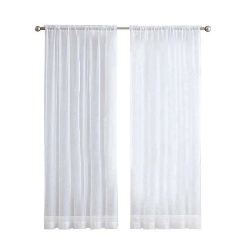 Semi Sheer Curtains - Privacy Curtains Light Filtering Soft Drapes for Bedroom Living Room Bathroom