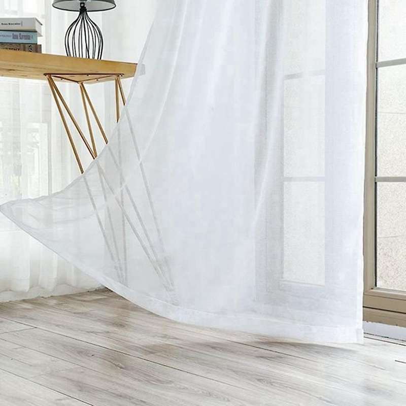 Semi Sheer Curtains - Privacy Curtains Light Filtering Soft Drapes for Bedroom Living Room Bathroom