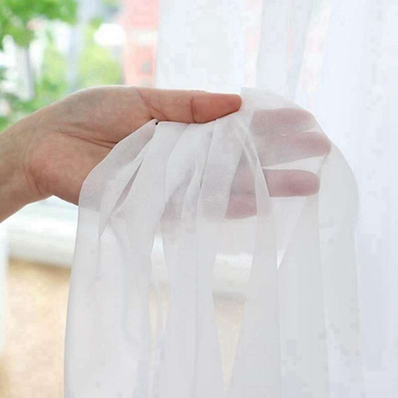Semi Sheer Curtains - Privacy Curtains Light Filtering Soft Drapes for Bedroom Living Room Bathroom