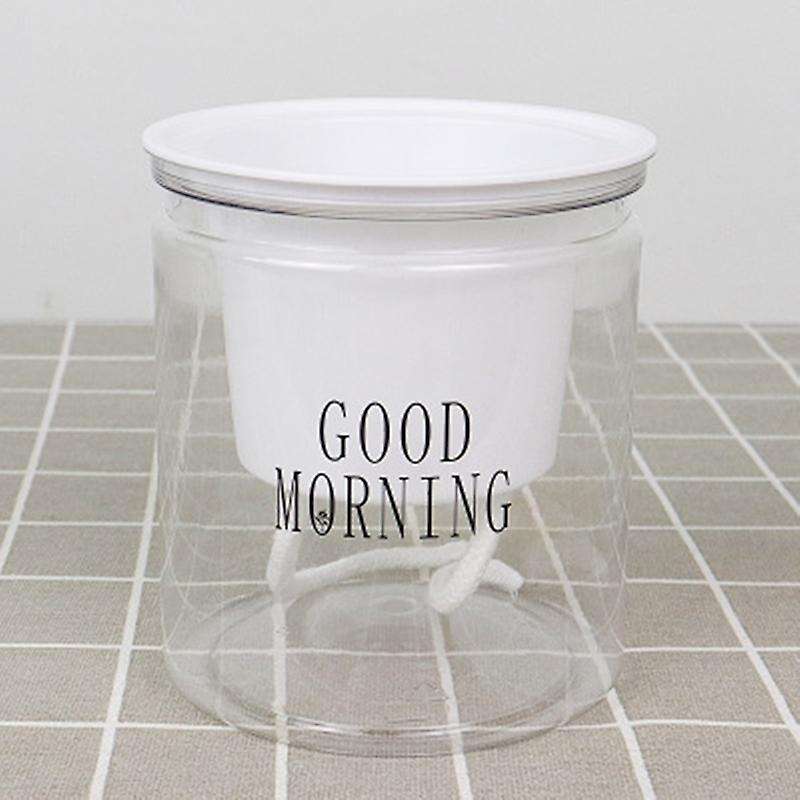 Self-watering Flowerpot Automatic Water Absorption Succulent Aquaculture Transparent Round Plastic