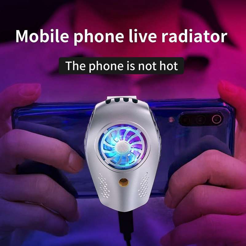 Semiconductor Refrigeration Phone Cooling Fan for Android IOS Game Radiator Portable USB Rechargeabl