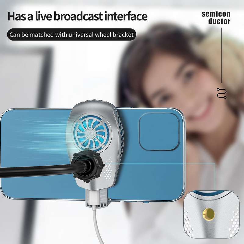 Semiconductor Refrigeration Phone Cooling Fan for Android IOS Game Radiator Portable USB Rechargeabl