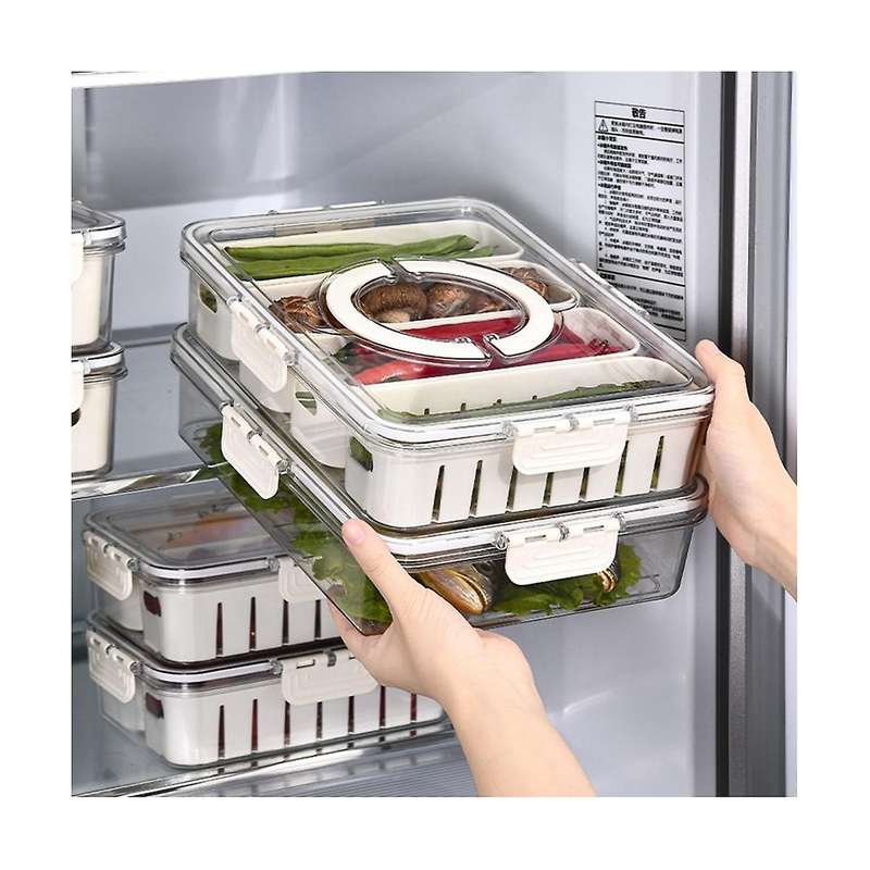Separate Refrigerator Storage Box Plastic Freezing-refrigerated Portable Vegetable Fruit Container f