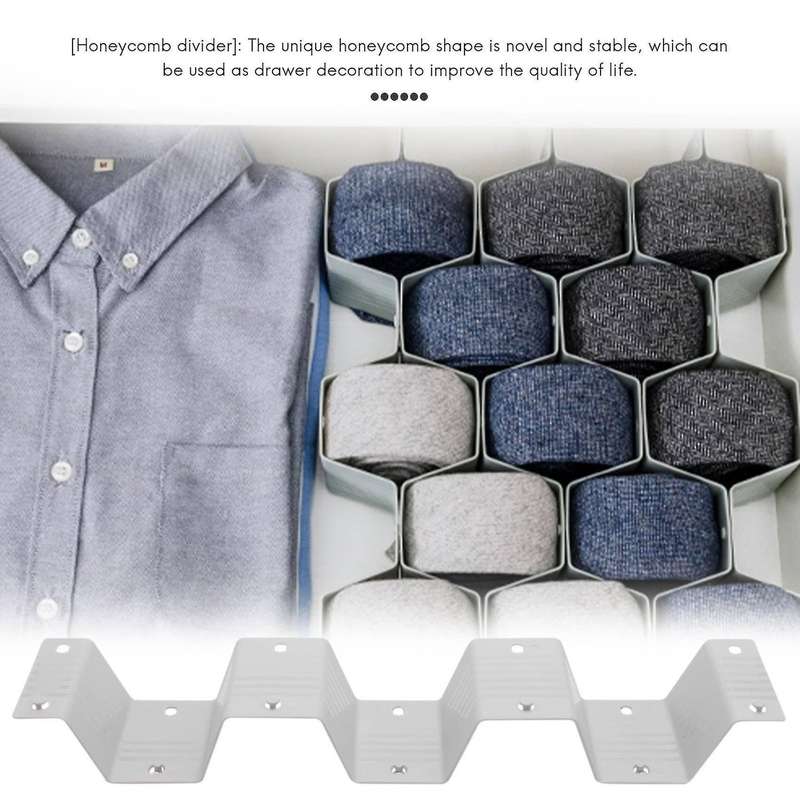 Separator Adjustable Drawer Organizer Divider for Underwear Belt-scarf Socks Organizer (gray)