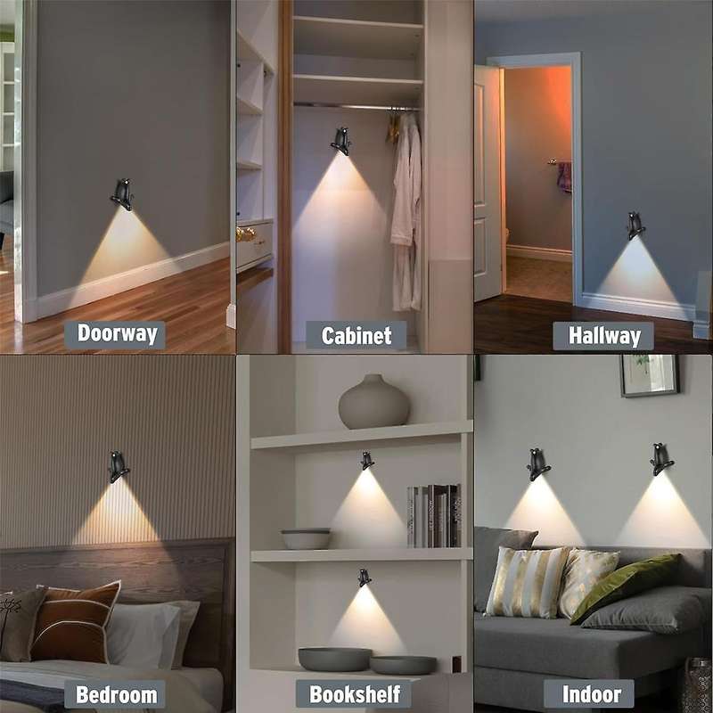Sensor Wall Sconces Set of Two, Magnetic LED Wall Lights with Motion Detection, Wireless Wall Lamp f