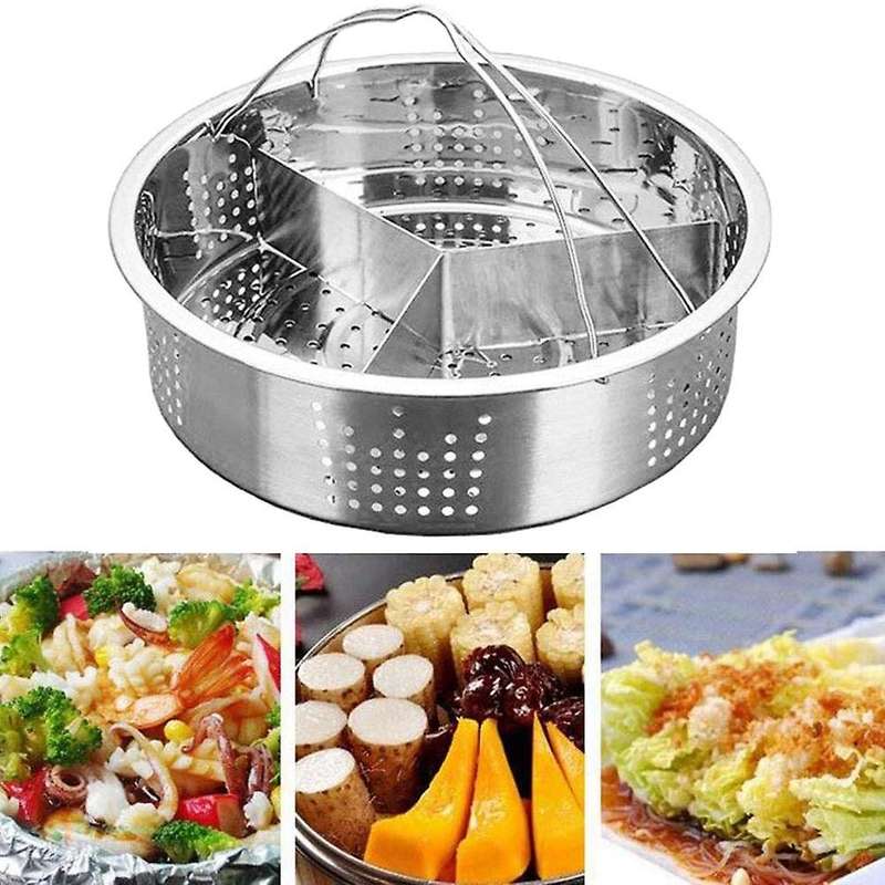 Separator Set Stainless Steel Steamer Basket Rack Accessories Fast Steaming Grid Basket Divider for