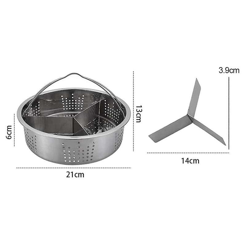 Separator Set Stainless Steel Steamer Basket Rack Accessories Fast Steaming Grid Basket Divider for