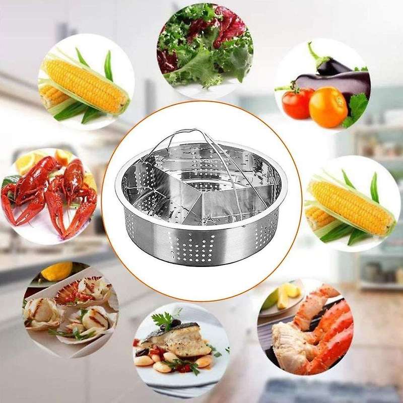 Separator Set Stainless Steel Steamer Basket Rack Accessories Fast Steaming Grid Basket Divider for