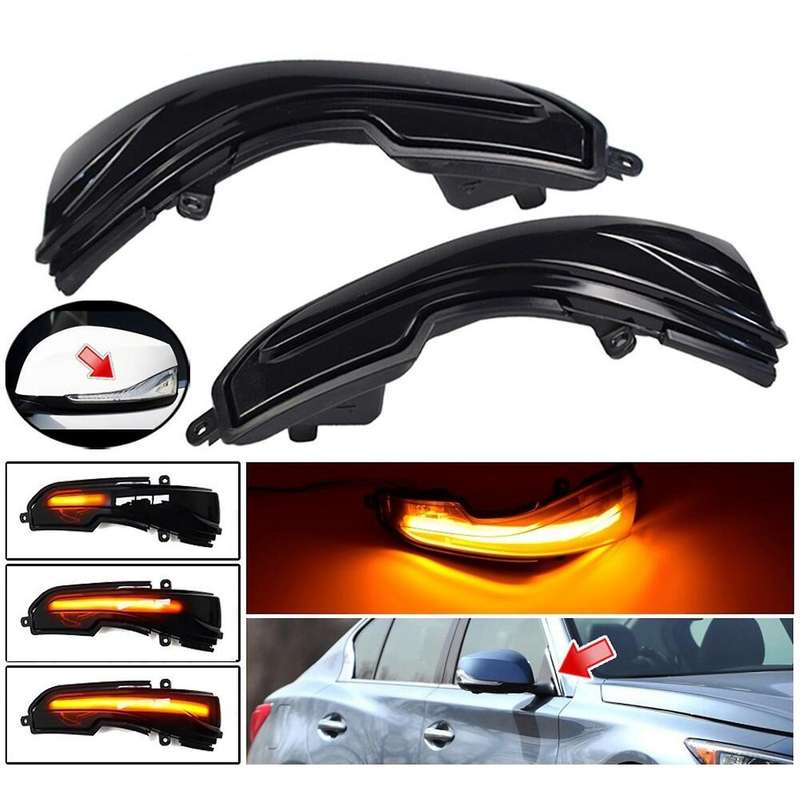 Sequential Dynamic Turn Signal LED Light Side Mirror Repeater for Q30 Q50 Q60 Q70 QX50 QX60 QX70