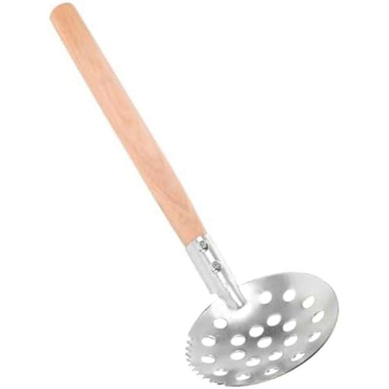 Serrated Ice Fishing Spoon,Metal Ice Scoop, Fishing Skimmer Scoop, Ice Fishing Filter Spoon,Fish Lan