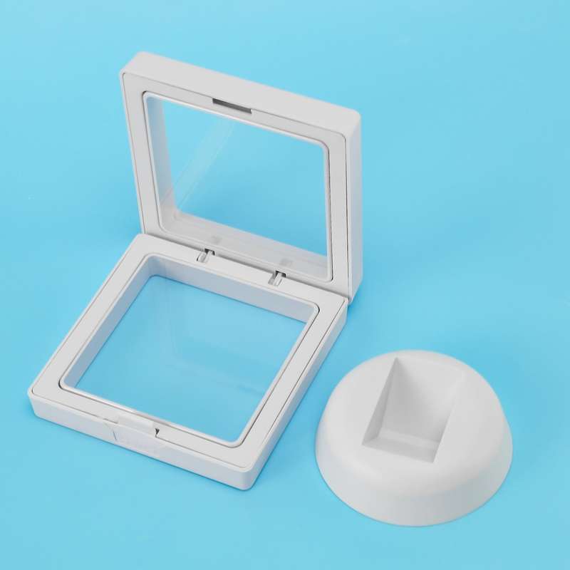 Set Of 10 3D Floating Frame Display Holder with Stands Compatible Coins