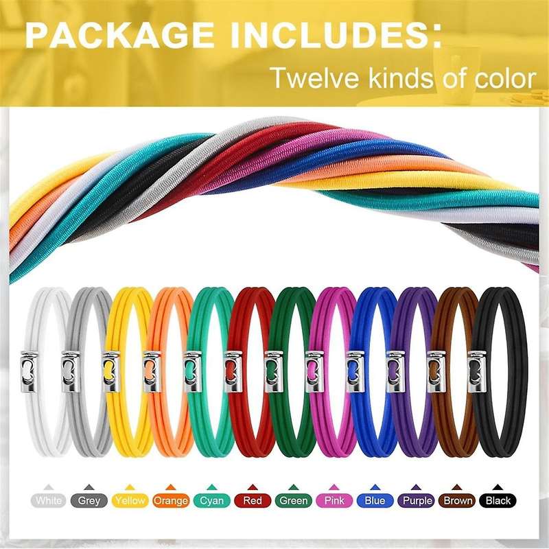 Set of 12 Trash Can Rubber Bands Adjustable Colorful Garbage Can Bands Cord Fits 8-33 Gallon Multifu