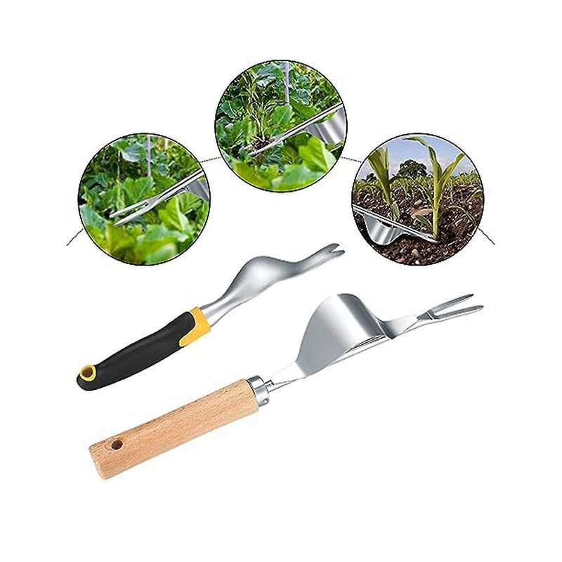 Set Of 2 Hand Weeder Pulling Tools Garden Weeder Removal Tool for Garden Yard Lawn Farm Weed Root Di