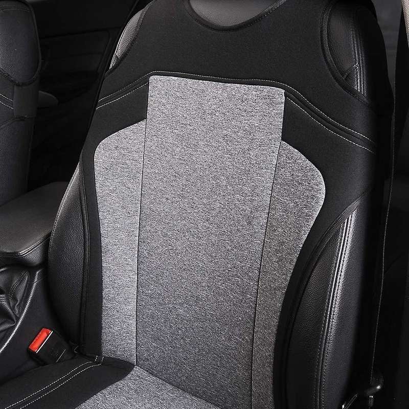 Set Of 2 Universal Car Seat Covers - Fits Most Vehicles, Car, Truck - Gray T-Shirt Style