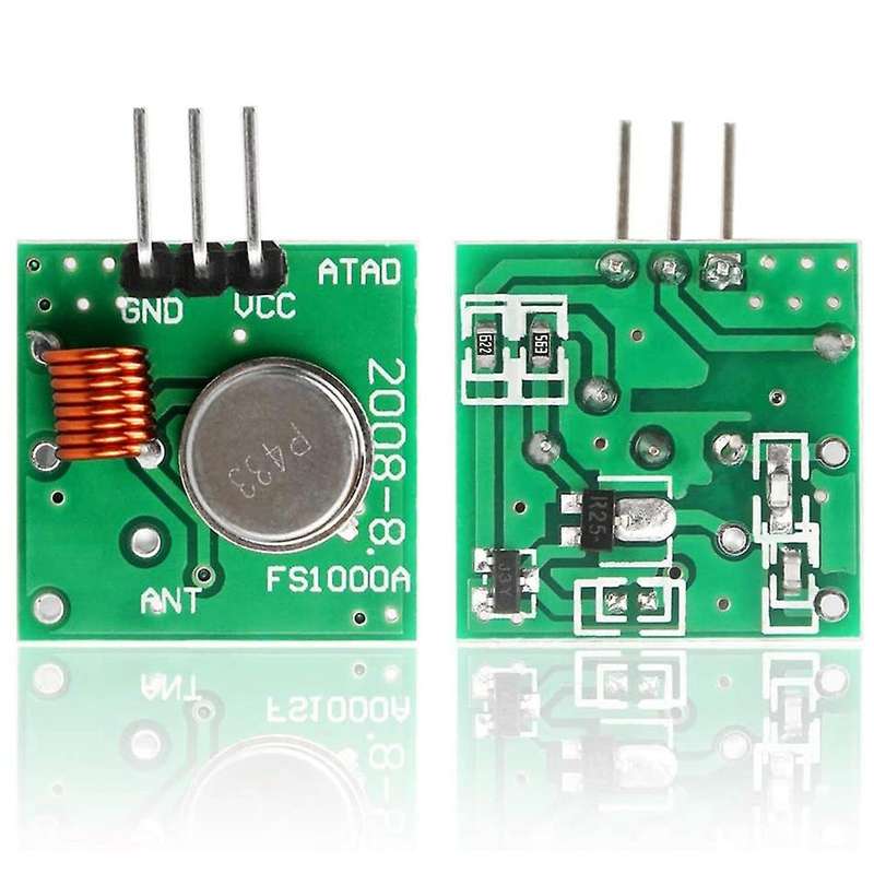 Set of 3 433 MHz Radio Transmitter and Receiver Module + 433 MHz Antenna Helical Spiral Spring Remo