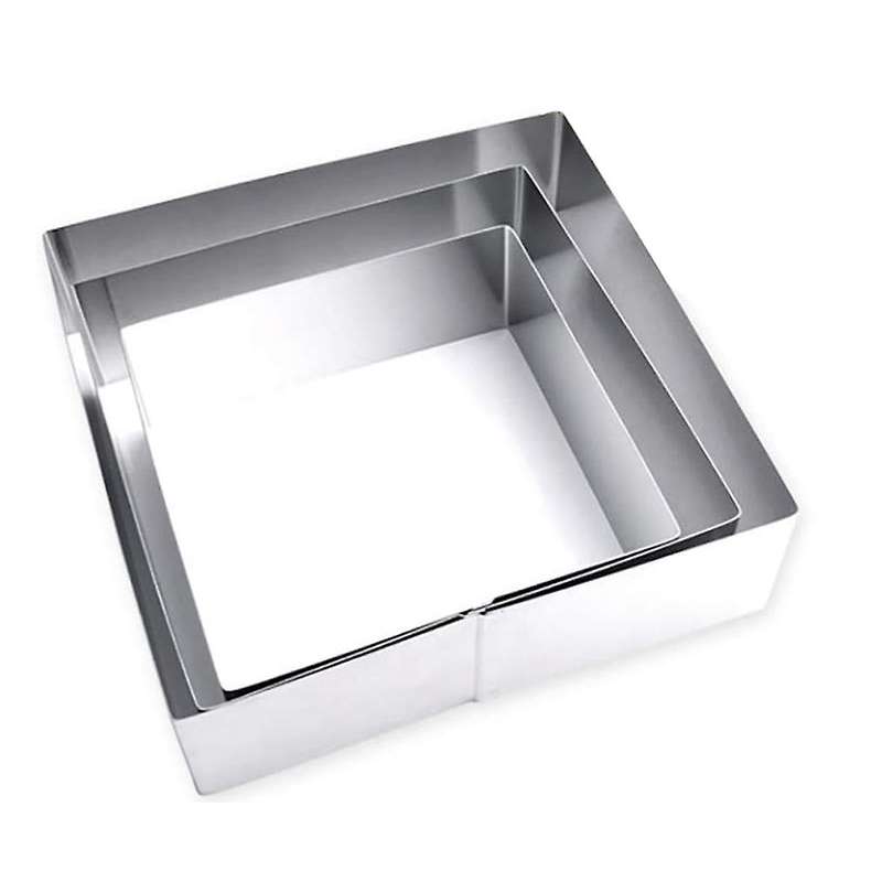Set of 3 Cake Molds Rings, Square Mousse Mold Stainless Steel Cake Ring Non-Stick Dessert Ring Pastr