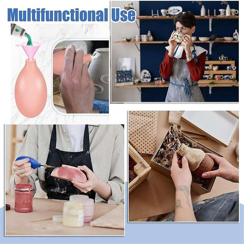 Set of 3 Ceramic Precision Tip Applicator Bottles for Pottery Tools for Clay Supplies with Needle an