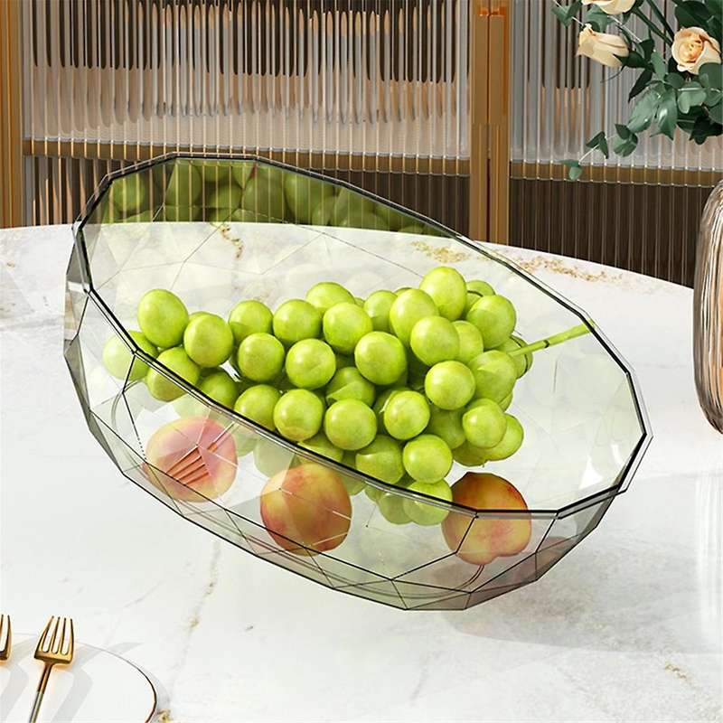 Set of 3 Plastic Serving Bowls, Clear Mixing Bowls Plastic Bowls for Salad, Party Snack, Popcorn, Ch