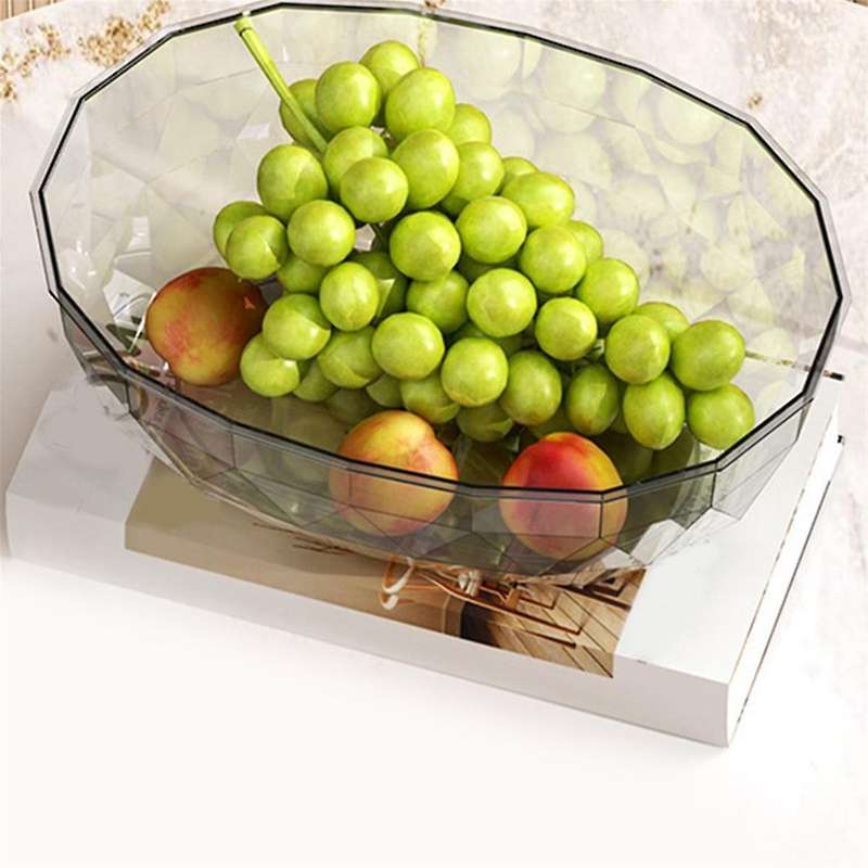Set of 3 Plastic Serving Bowls, Clear Mixing Bowls Plastic Bowls for Salad, Party Snack, Popcorn, Ch