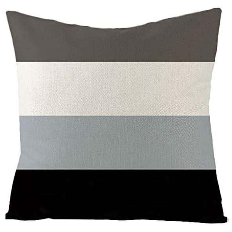 Set of 4 Decorative Geometric 18 x 18 Inches Throw Pillow Covers - Modern Pattern Linen Square Pillo
