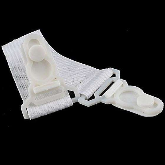 Set of 4 Elastic bedspread bed sheet bedspreads stretchers spanner straps strainer White
