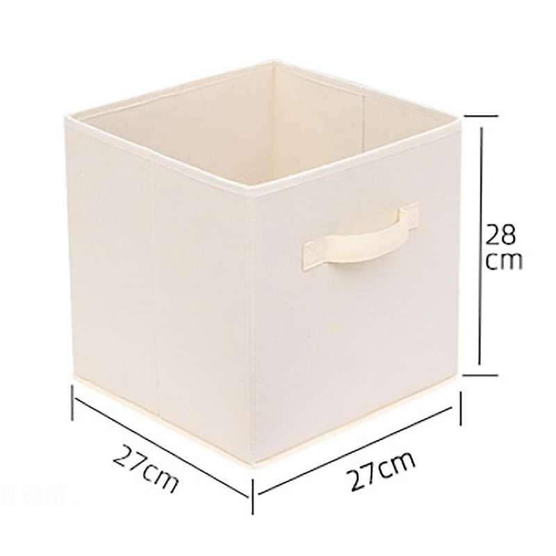 Set of 4 Square Storage Bins with Handles Foldable Fabric Boxes Container Baskets Drawers for Kids R