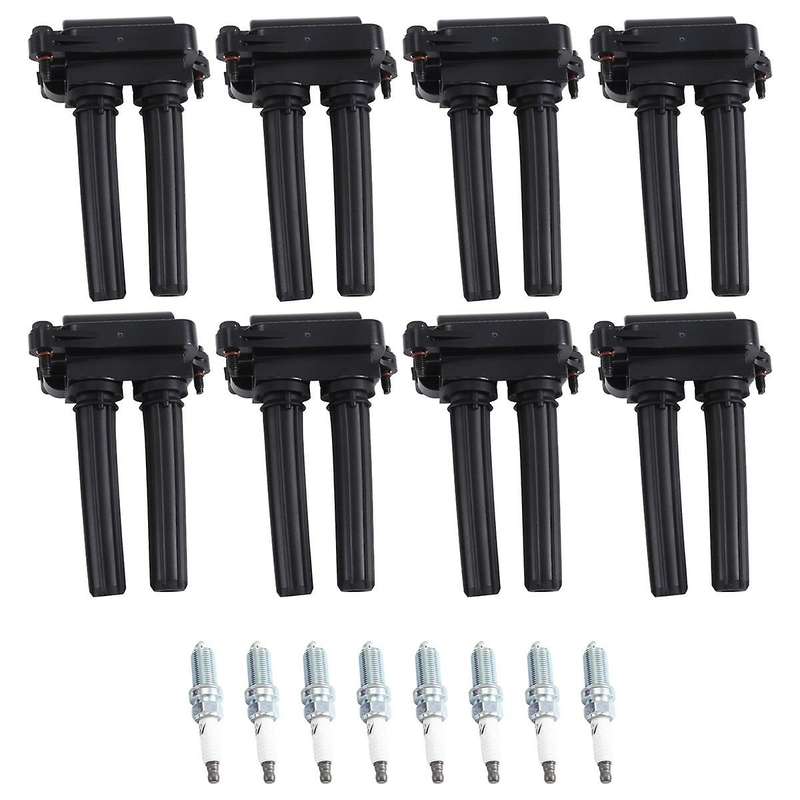 Set Of 8 Uf504 Ignition Coil&spark Plug for Ram 1500 2500 Durango 5.7l Charger Durango 300 Lfr5aix-1