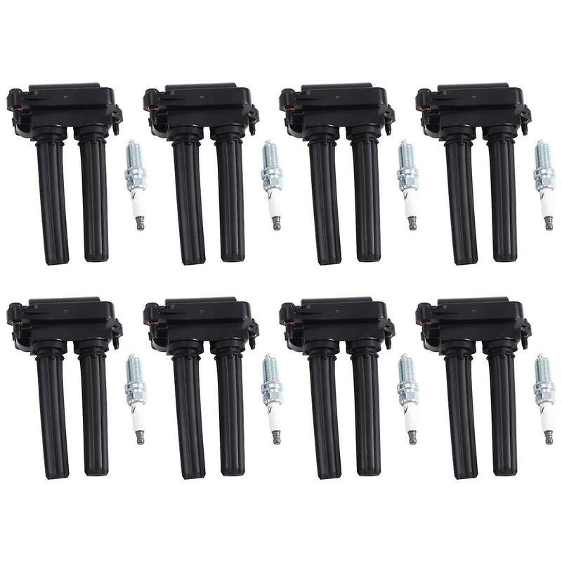 Set Of 8 Uf504 Ignition Coil&spark Plug for Ram 1500 2500 Durango 5.7l Charger Durango 300 Lfr5aix-1
