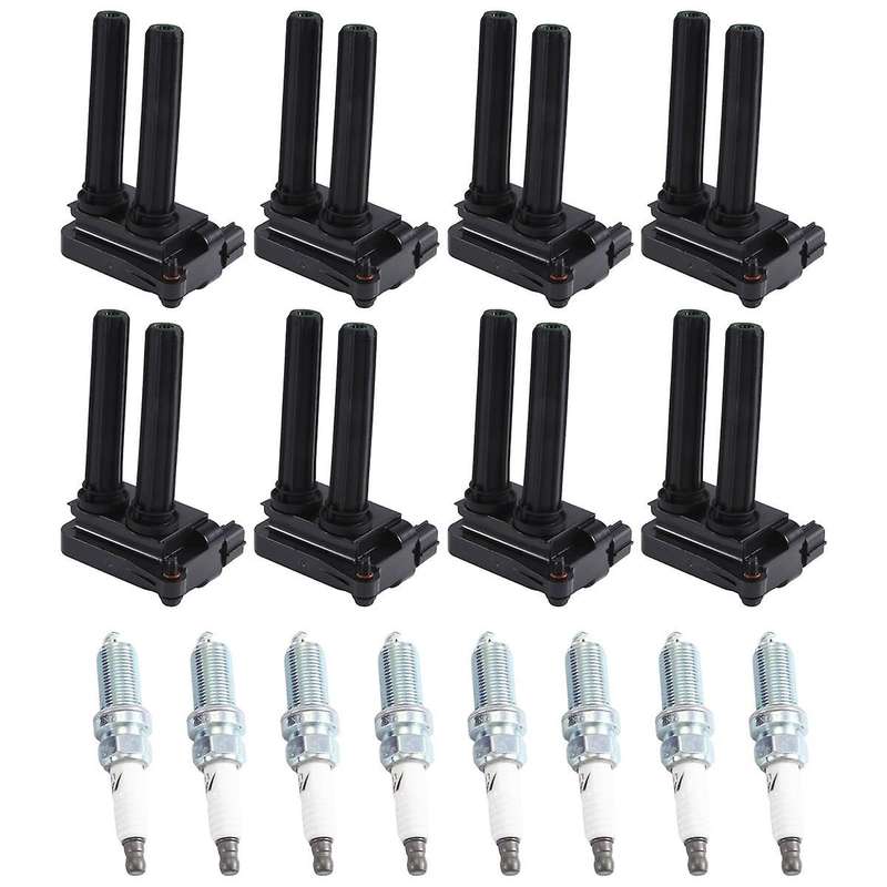 Set Of 8 Uf504 Ignition Coil&spark Plug for Ram 1500 2500 Durango 5.7l Charger Durango 300 Lfr5aix-1