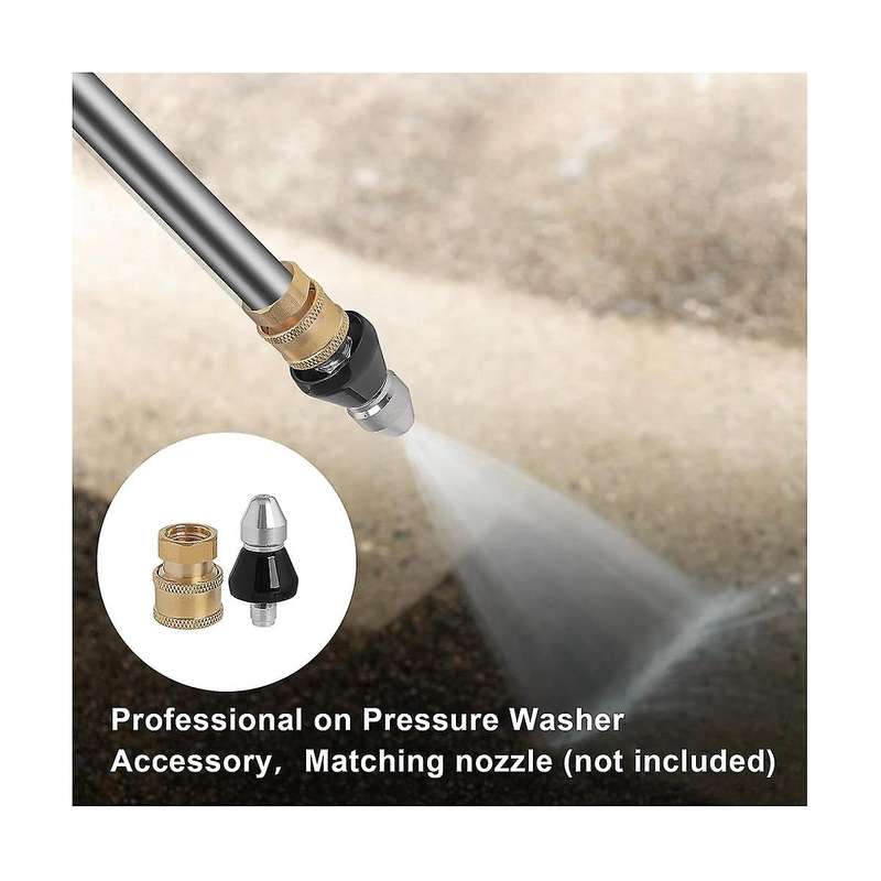 Sewer Cleaning Tool High-Pressure Nozzle, 1/4inch 1 Front 6 Rear Sewer Jetter Nozzle and Pressure Wa