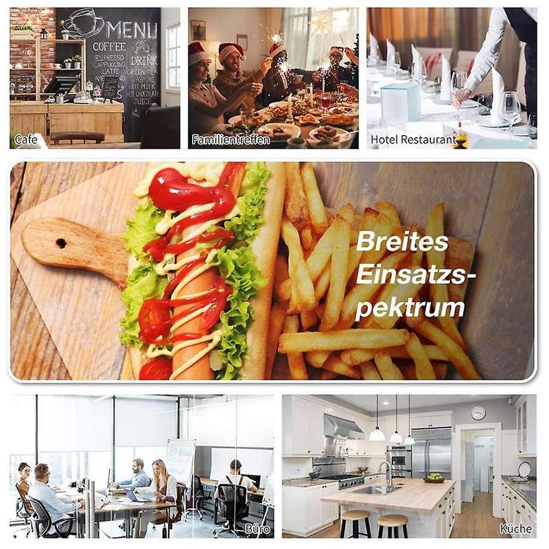 Set of 8 Transparent Place Mats Washable White Dining Table Place Mat Plastic Non-Slip Heat Resistan