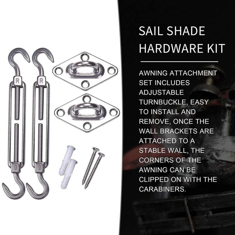 Shade Sail Hardware Kit for Square/rectangle/triple-cornered Shade Sail Stainless Steel Shade Sail