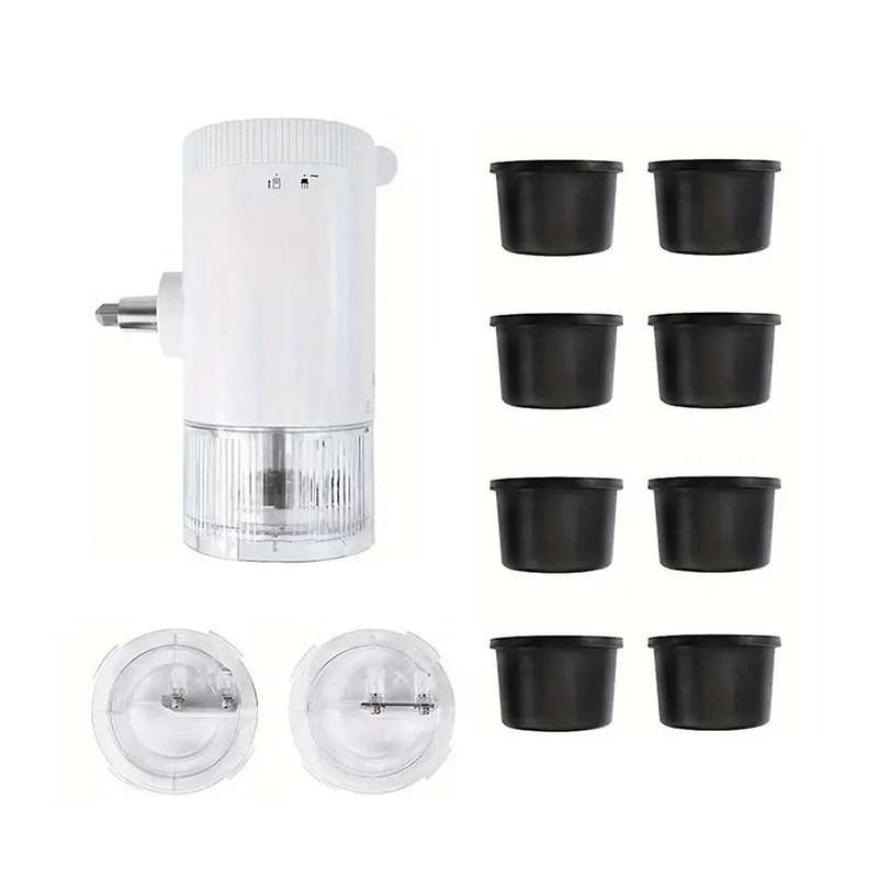 Shaved Ice Attachment for Stand Mixer, Snow Cone Machine with 8 Ice-Cube Mold with Lid, Fine and Co