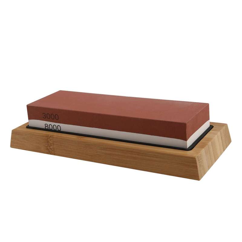 Sharpening Stone 3000 & 8000 Grit - Double Sided Whetstone Set for Knives with Non- Bamboo Base And
