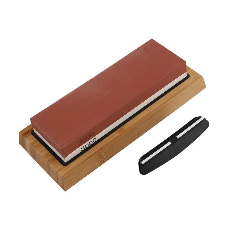 Sharpening Stone 3000 & 8000 Grit - Double Sided Whetstone Set for Knives with Non- Bamboo Base And