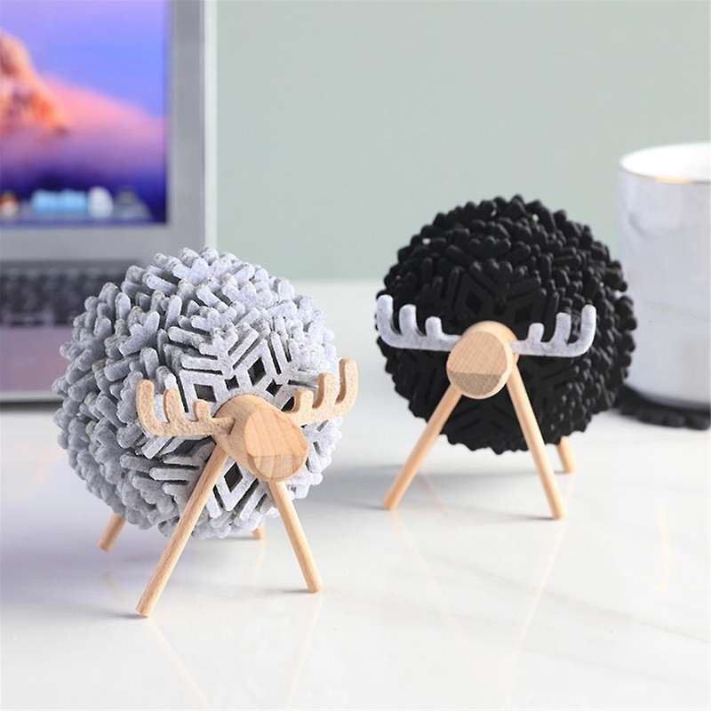 Sheep Shape Coasters Anti Slip Cup Pads Coasters Insulated Round Felt Cup Mats Home Office Decor