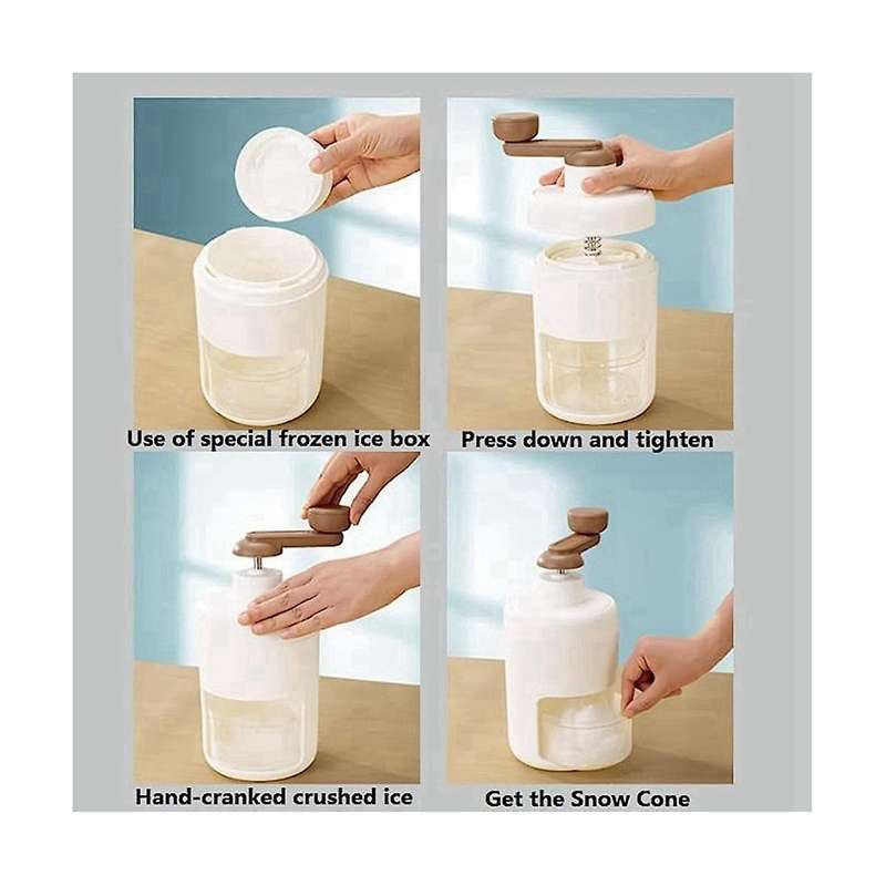 Shaved Ice Machine Snow Cone Machine - Portable Ice Crusher and Shaved Ice Machine with Free Ice Sq
