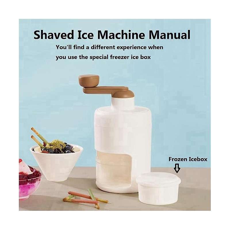 Shaved Ice Machine Snow Cone Machine - Portable Ice Crusher and Shaved Ice Machine with Free Ice Sq