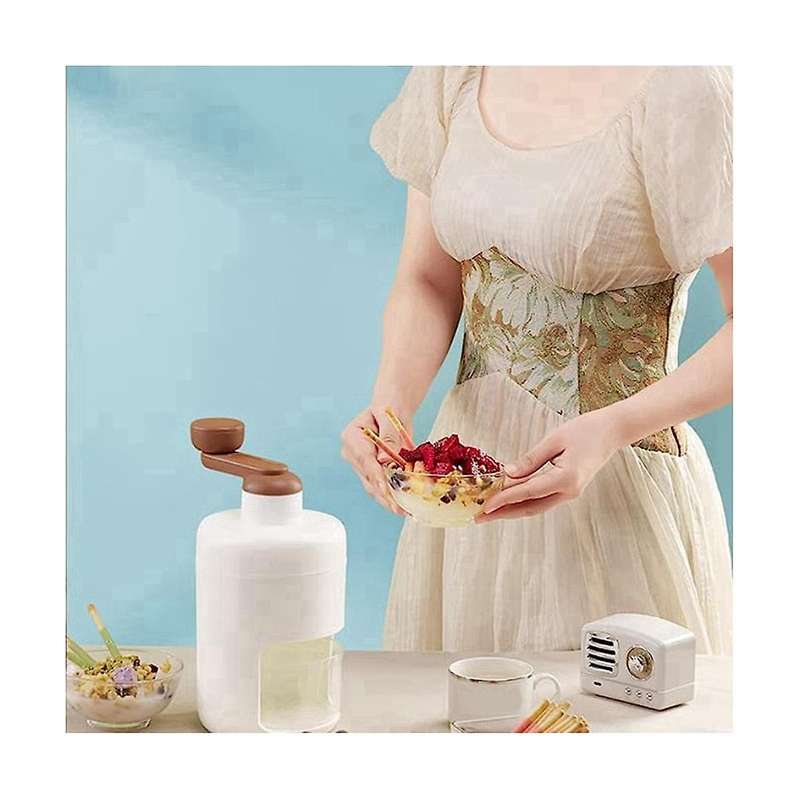 Shaved Ice Machine Snow Cone Machine - Portable Ice Crusher and Shaved Ice Machine with Free Ice Sq