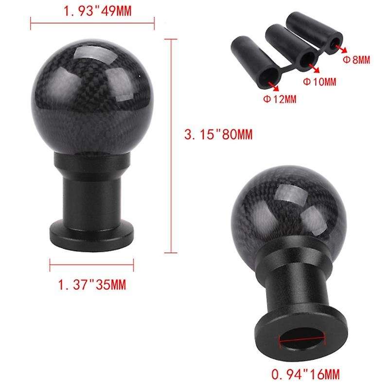 Shift Knob Carbon Fiber,Car Modified Universal Gear Head True Carbon Fiber Gear Shift Knob Plus Limi