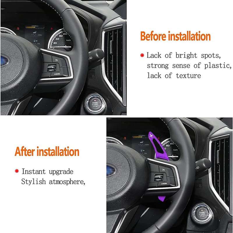 Shift Paddles Cover Extension Steering Wheel Shifter Extended for Forester XV BRZ ,Purple