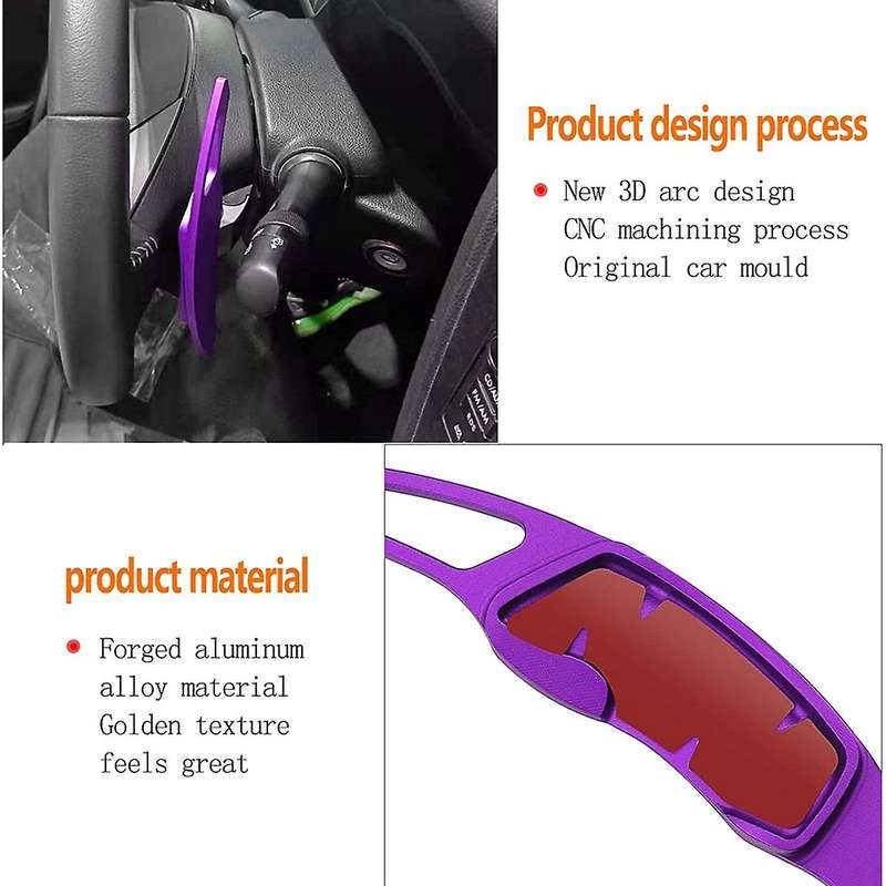 Shift Paddles Cover Extension Steering Wheel Shifter Extended for Forester XV BRZ ,Purple
