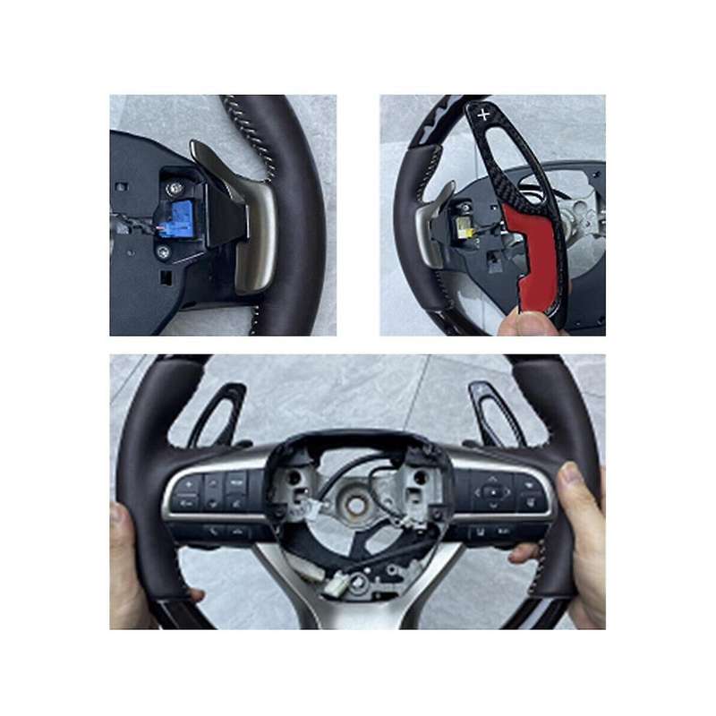 Shift Paddles Steering Wheel Shift Auto Accessories for Gs250 Es250 Rx Red