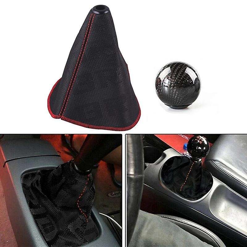 Shifter Boot Cover Shift Knob Combo for Accord Black