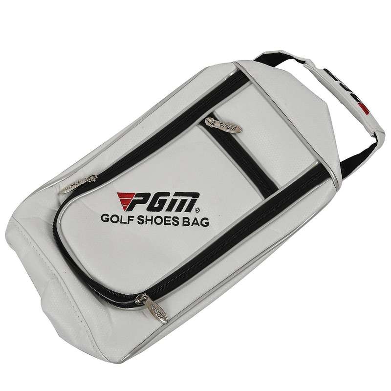 Shoes Bags for Men Pu Leather Waterproof Sport Bag Portable Golf Shoes Bag
